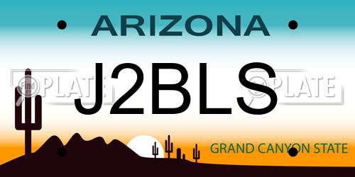 J2BLS Arizona License Plate