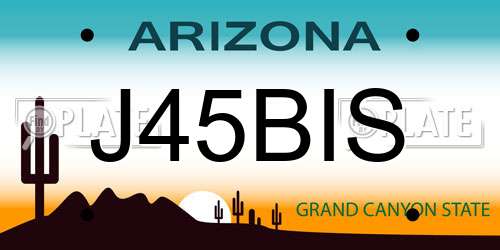 J45BIS Arizona License Plate