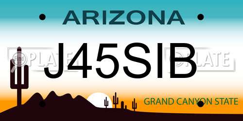 J45SIB Arizona License Plate
