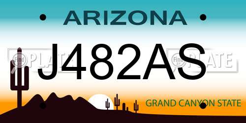J482AS Arizona License Plate