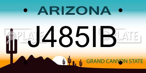 J485IB Arizona License Plate