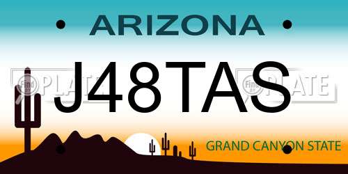 J48TAS Arizona License Plate