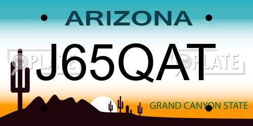 J65QAT Arizona License Plate