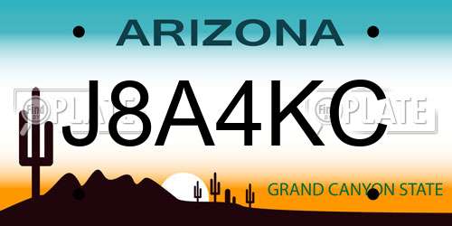J8A4KC Arizona License Plate