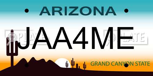 JAA4ME Arizona License Plate