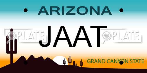 JAAT Arizona License Plate
