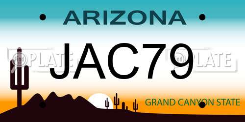 JAC79 Arizona License Plate