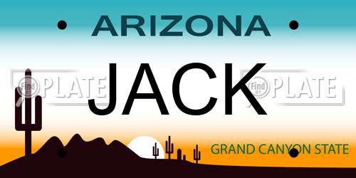 JACK Arizona License Plate