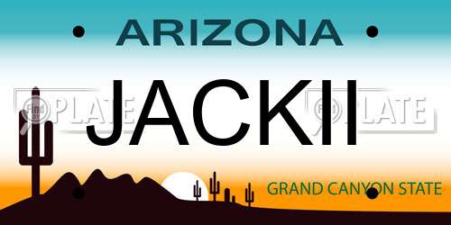 JACKII Arizona License Plate