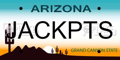 JACKPTS Arizona License Plate