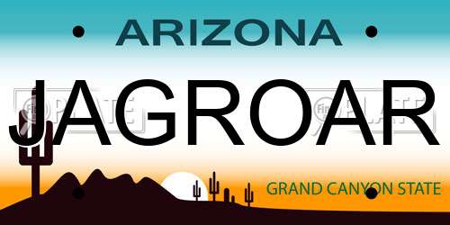 JAGROAR Arizona License Plate