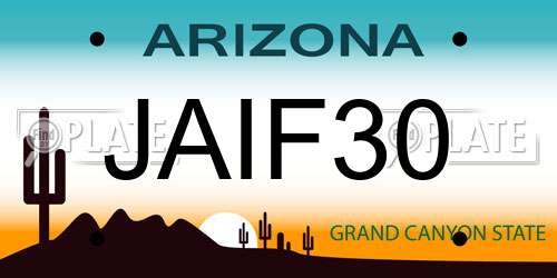 JAIF30 Arizona License Plate