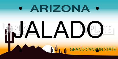 JALADO Arizona License Plate
