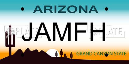 JAMFH Arizona License Plate