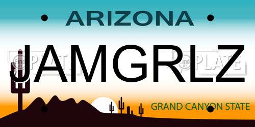 JAMGRLZ Arizona License Plate