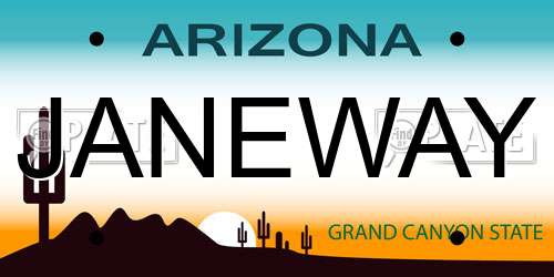 JANEWAY Arizona License Plate