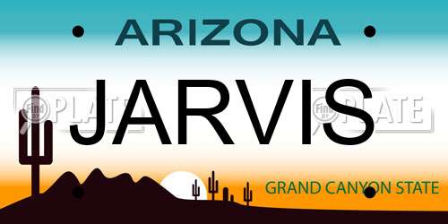 JARVIS Arizona License Plate