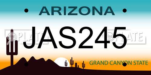 JAS245 Arizona License Plate