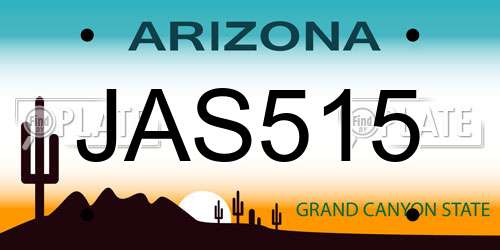 JAS515 Arizona License Plate