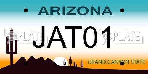 JAT01 Arizona License Plate