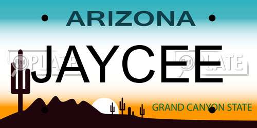 JAYCEE Arizona License Plate