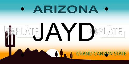JAYD Arizona License Plate