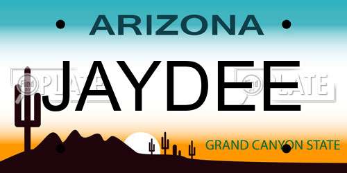 JAYDEE Arizona License Plate