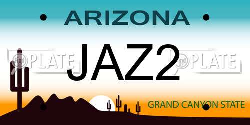 JAZ2 Arizona License Plate