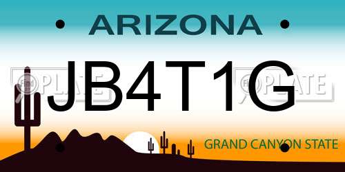 JB4T1G Arizona License Plate