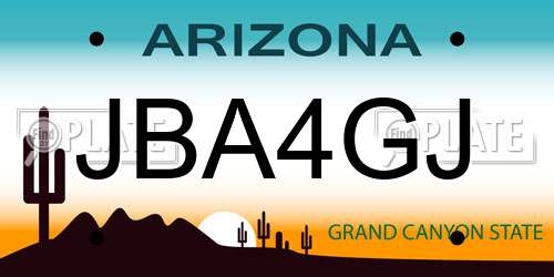 JBA4GJ Arizona License Plate