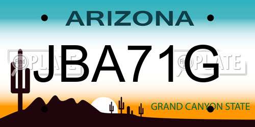 JBA71G Arizona License Plate