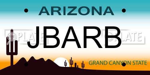 JBARB Arizona License Plate