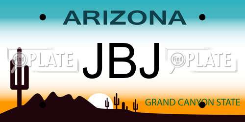 JBJ Arizona License Plate