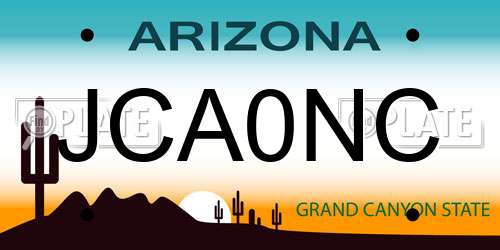 JCA0NC Arizona License Plate