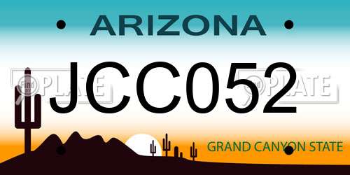 JCC052 Arizona License Plate