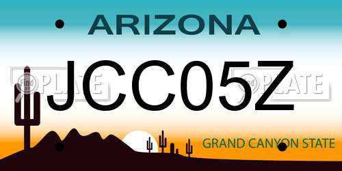 JCC05Z Arizona License Plate