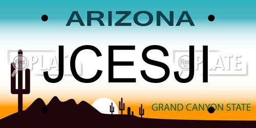 JCESJI Arizona License Plate