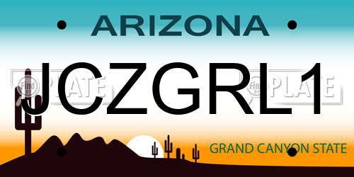 JCZGRL1 Arizona License Plate