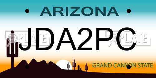 JDA2PC Arizona License Plate
