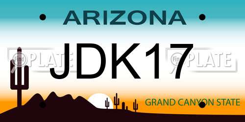 JDK17 Arizona License Plate