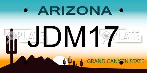 JDM17 Arizona License Plate