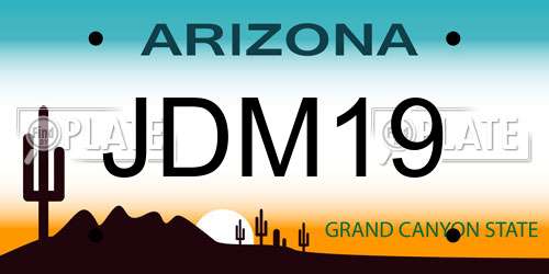 JDM19 Arizona License Plate