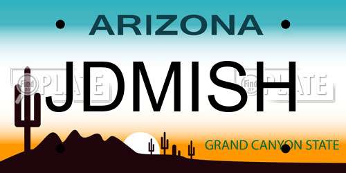 JDMISH Arizona License Plate