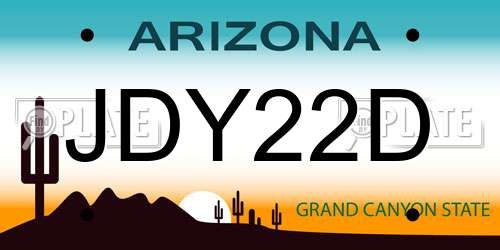 JDY22D Arizona License Plate