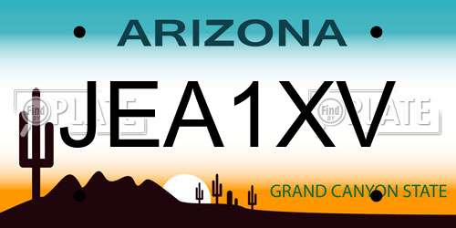 JEA1XV Arizona License Plate