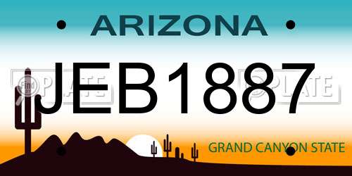 JEB1887 Arizona License Plate