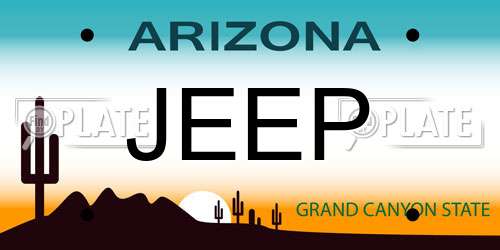 JEEP Arizona License Plate