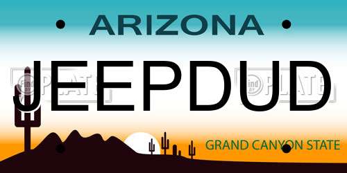 JEEPDUD Arizona License Plate