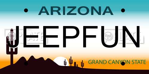 JEEPFUN Arizona License Plate