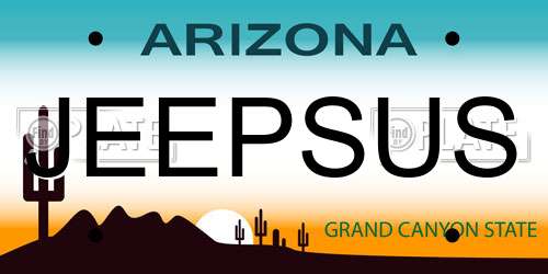 JEEPSUS Arizona License Plate